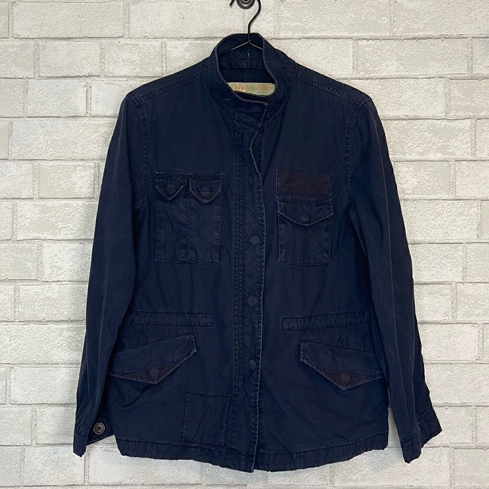 J Crew Navy Broken In Chino Utility Jacket XS